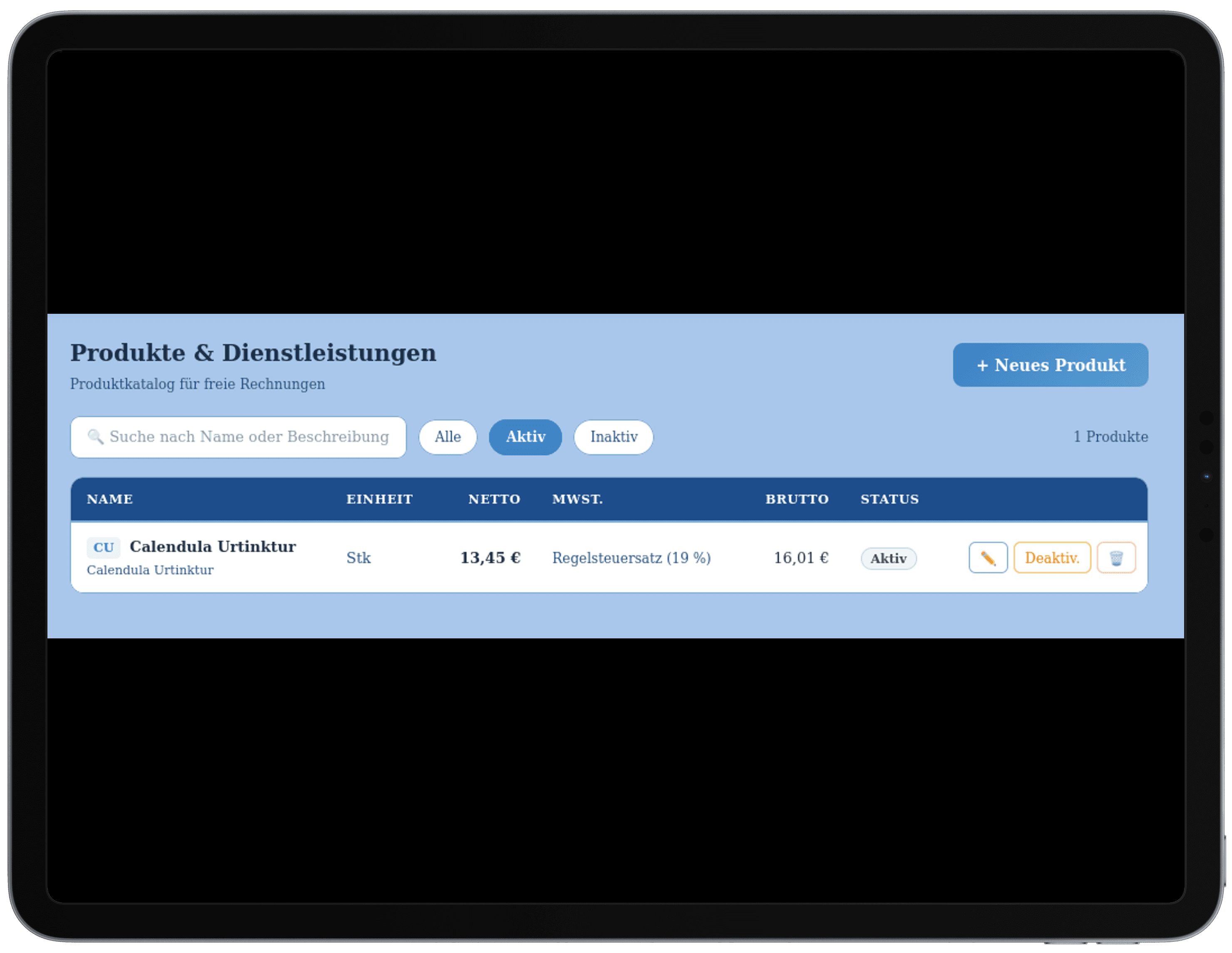 Produktverkauf (Shop)